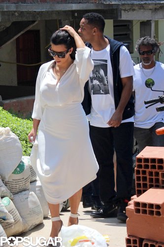 Kanye Skips the Grammys to Sightsee With Kim and Will Smith Kanye Skips the Grammys to Sightsee With Kim and Will Smith