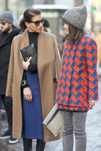 Miroslava Duma turned heads with a bold print, while at left, it was all about the classics.
Miroslava Duma turned heads with a bold print, while at left, it was all about the classics.