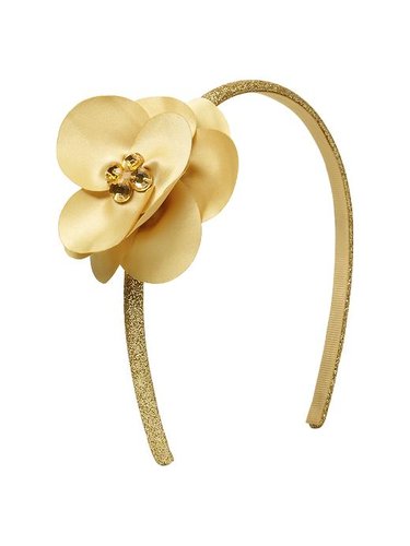Add a touch of gold with this sweet glitter flower headband ($10).
Add a touch of gold with this sweet glitter flower headband ($10).