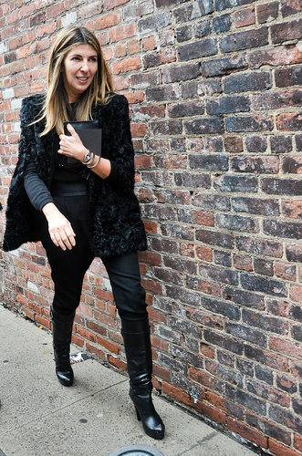 Nina Garcia was impeccably polished in all black.
Nina Garcia was impeccably polished in all black.