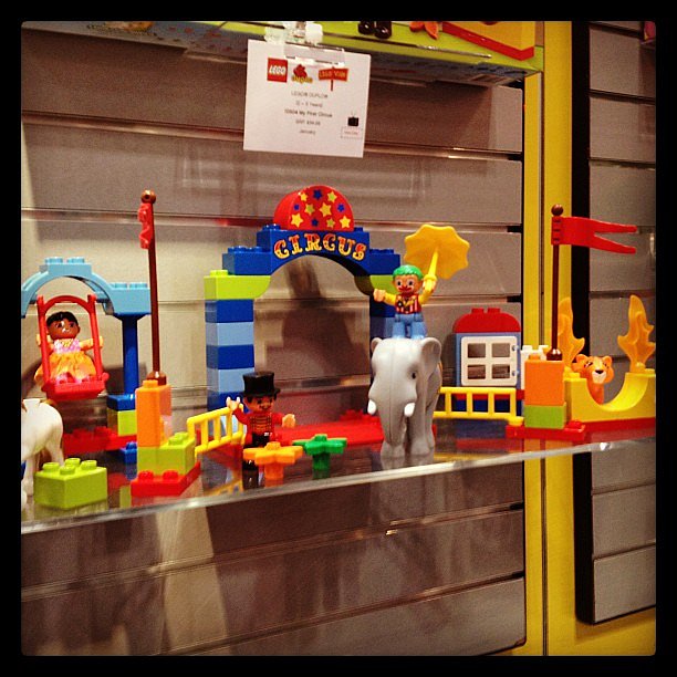 Lego will now introduce even younger tots — 18 months old — to the Duplo collection with uncomplicated play kits, including My First Circus.
Lego will now introduce even younger tots — 18 months old — to the Duplo collection with uncomplicated play kits, including My First Circus.