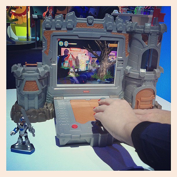 The Imaginext Fortress attaches to an iPad for augmented reality play.
The Imaginext Fortress attaches to an iPad for augmented reality play.
