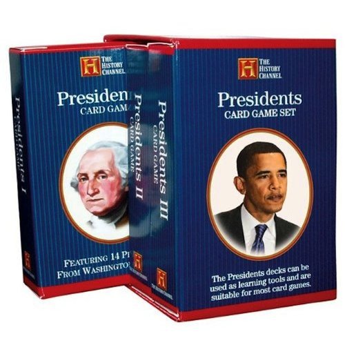 Playing Go Fish gets a lot more educational with this presidents card set ($18) that highlights the biographical facts and accomplishments of each commander in chief.
Playing Go Fish gets a lot more educational with this presidents card set ($18) that highlights the biographical facts and accomplishments of each commander in chief.