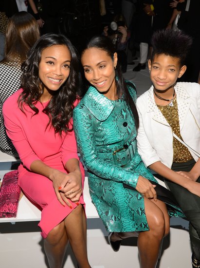 Zoe Saldana posed with Jada Pinkett Smith and Willow Smith at the Michael Kors show on Wednesday.
Zoe Saldana posed with Jada Pinkett Smith and Willow Smith at the Michael Kors show on Wednesday.