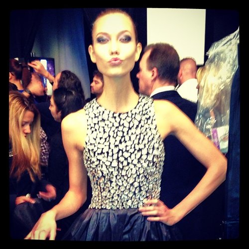 Karlie Kloss gave her followers a look backstage at Fashion Week.
Source: Instagram user karliekloss
Karlie Kloss gave her followers a look backstage at Fashion Week.
Source: Instagram user karliekloss
