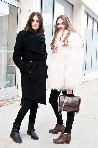 All black at left was a fitting foil to the gorgeous white fur at right.
All black at left was a fitting foil to the gorgeous white fur at right.