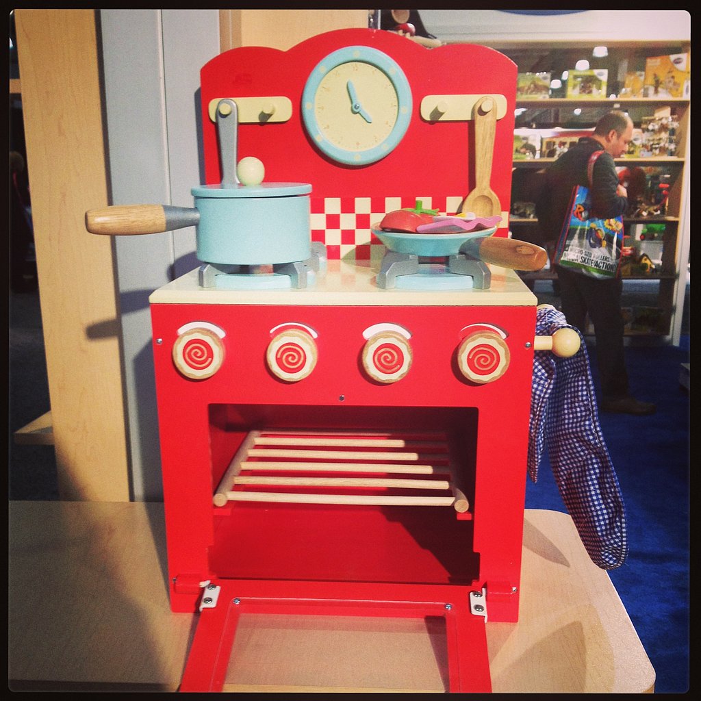 Le Toy Van's wooden stove top is beyond adorable!
Le Toy Van's wooden stove top is beyond adorable!