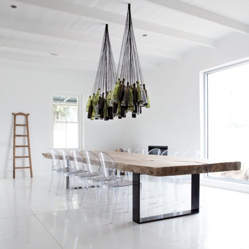Recycled Wine Bottle Lighting