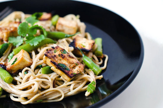 Skillet Soba, Baked Tofu and Green Bean Salad With Spicy Dressing