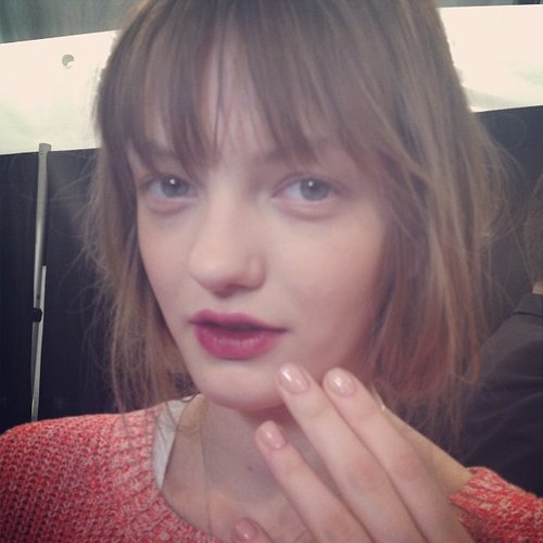 Rachel Zoe proved that the oxblood lip is still on trend for Fall 2013.
Rachel Zoe proved that the oxblood lip is still on trend for Fall 2013.