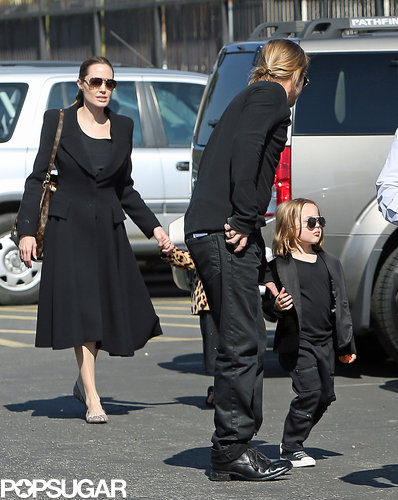 Brad and Angelina Take the Twins Out For Valentine's Day! Brad and Angelina Take the Twins Out For Valentine's Day!