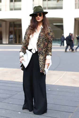 Boho and a little laid-back made for a cool take on this Fashion Week look.
Boho and a little laid-back made for a cool take on this Fashion Week look.