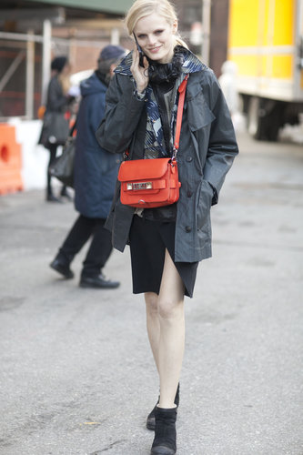 A Proenza Schouler bag provided the bright spot in this style.
A Proenza Schouler bag provided the bright spot in this style.