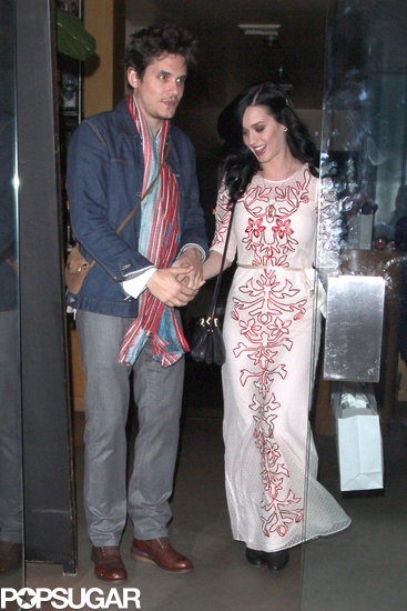 Katy Perry and John Mayer held hands leaving a restaurant in LA.
Katy Perry and John Mayer held hands leaving a restaurant in LA.