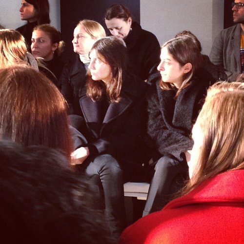 We spied French Vogue editor Emmanuelle Alt at the Belstaff show.
We spied French Vogue editor Emmanuelle Alt at the Belstaff show.