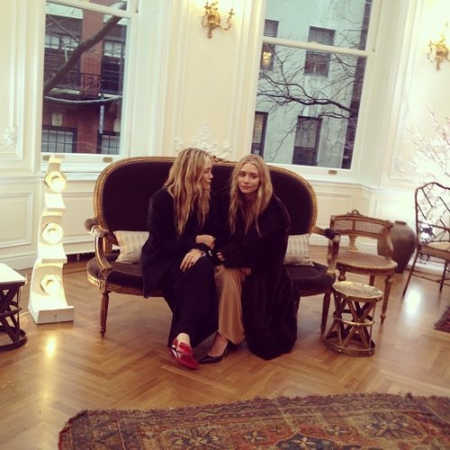 The Olsens posed at The Row's Fall '13 presentation.
The Olsens posed at The Row's Fall '13 presentation.