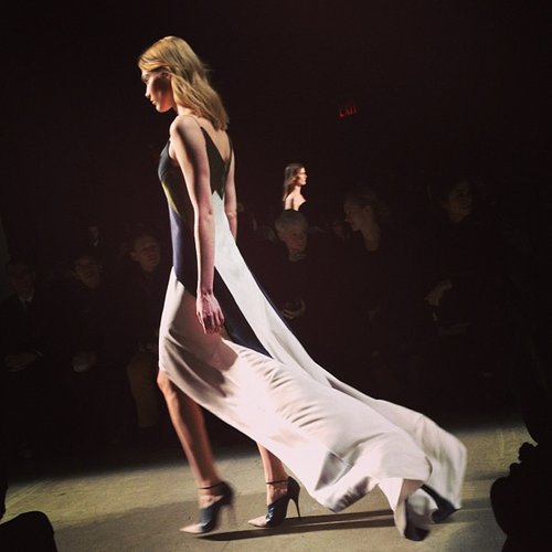 Flowing gowns at Narciso Rodriguez.
Flowing gowns at Narciso Rodriguez.