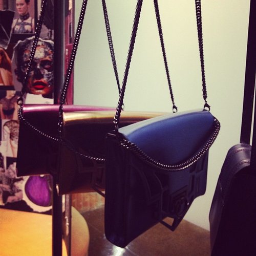 Reece Hudson did chain-strap bags.
Reece Hudson did chain-strap bags.