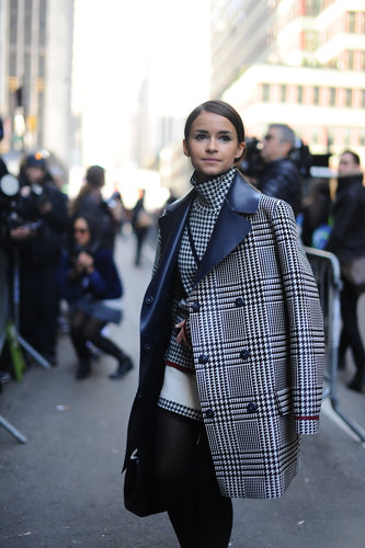 Miroslava Duma arrived at Calvin Klein, decked out in houndtooth print.
Miroslava Duma arrived at Calvin Klein, decked out in houndtooth print.