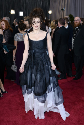 Helena Bonham Carter on the red carpet at the Oscars 2013.
Helena Bonham Carter on the red carpet at the Oscars 2013.