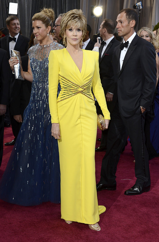 Jane Fonda on the red carpet at the Oscars 2013.
Jane Fonda on the red carpet at the Oscars 2013.