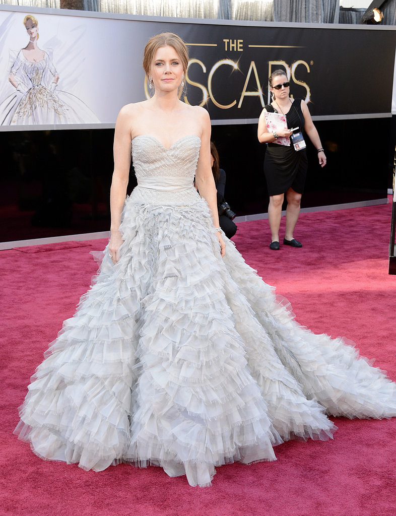Amy Adams on the red carpet at the Oscars 2013.
Amy Adams on the red carpet at the Oscars 2013.