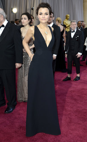 Samantha Barks on the red carpet at the Oscars 2013.
Samantha Barks on the red carpet at the Oscars 2013.