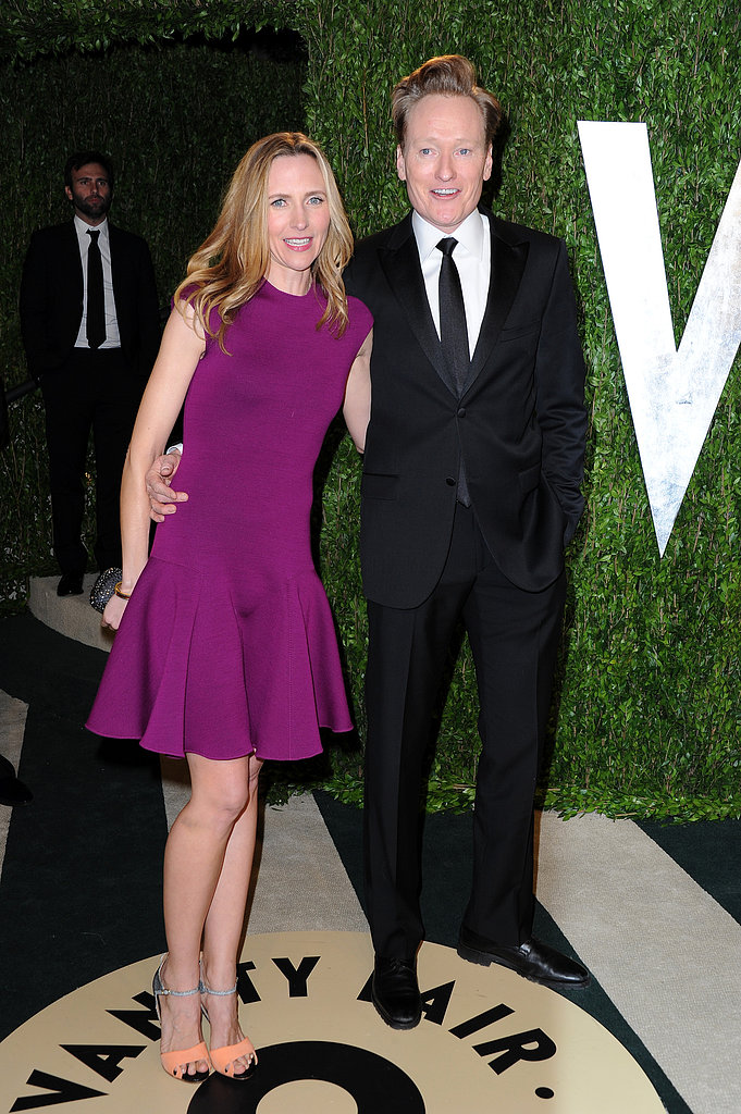 Conan O'Brien and Elizabeth Ann Powel arrived at the Vanity Fair Oscar party on Sunday night.
Conan O'Brien and Elizabeth Ann Powel arrived at the Vanity Fair Oscar party on Sunday night.