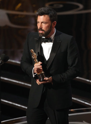 Ben Affleck took the stage to accept his Oscar.
Ben Affleck took the stage to accept his Oscar.