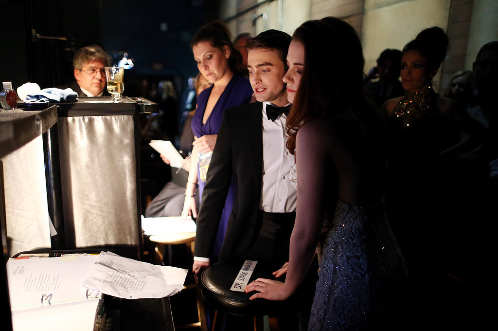 Daniel Radcliffe and Kristen Stewart backstage at the 2013 Oscars.
Daniel Radcliffe and Kristen Stewart backstage at the 2013 Oscars.