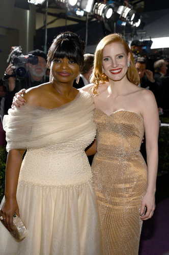 Octavia Spencer and Jessica Chastain struck a pose at the Governors Ball.
Octavia Spencer and Jessica Chastain struck a pose at the Governors Ball.