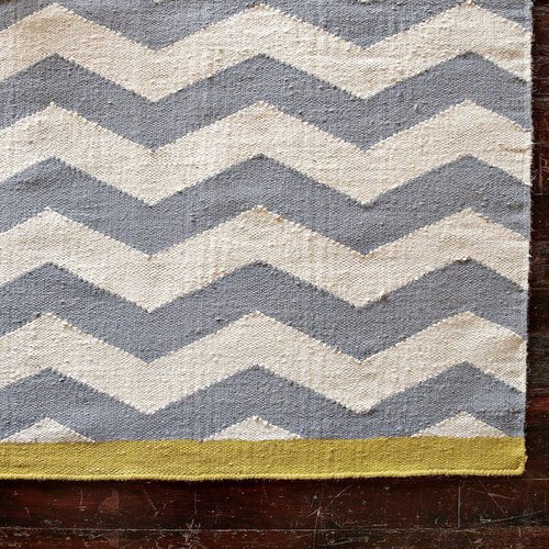 Zigzag Rug - Platinum/Ivory/Citron