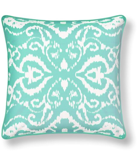 Printed Ikat Damask Pillow Cover