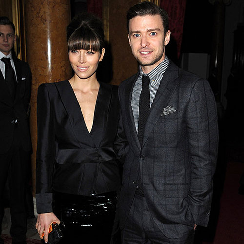 Justin Timberlake and Jessica Biel at London Fashion Week