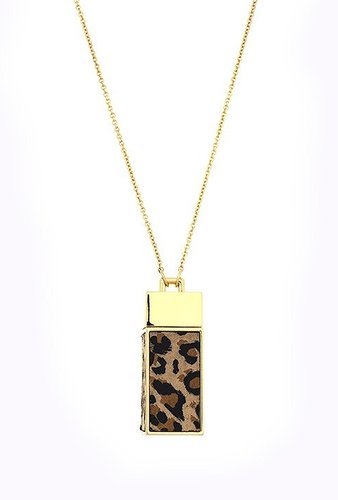 Belle Noel Leopard Suede Amulet Necklace