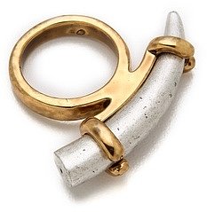 House of harlow 1960 Two Tone Horn Stacking Ring