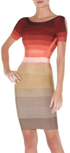 Herve Leger Aaric Ombre Bandage Dress