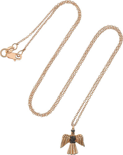 Ileana Makri Eagle 18-karat rose gold diamond necklace