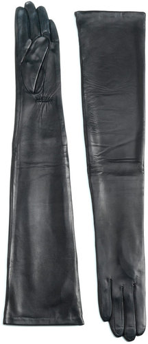 CAROLINA AMATO Leather Opera-Length Gloves
