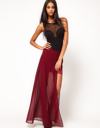 ASOS Maxi Skirt with High-Low Hem