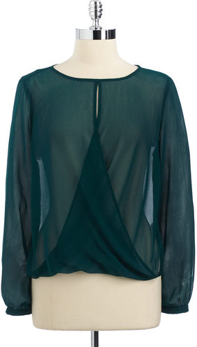 ARK & CO Long-Sleeved Sheer Top