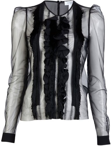 Viktor & Rolf Sheer ruffle blouse