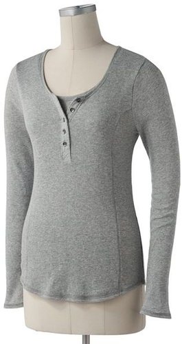 Grey Ribbed Top