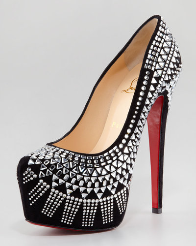 Christian Louboutin Decorapump Strass Platform Red Sole Pump