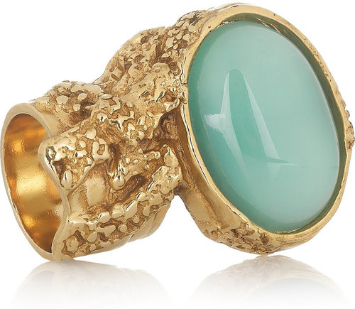 Yves Saint Laurent Arty gold-plated glass ring