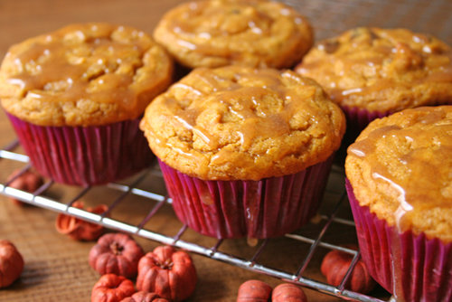 Gluten-Free, Vegan Pumpkin Chocolate Chip Cupcakes With Cinnamon Glaze Gluten-Free, Vegan Pumpkin Chocolate Chip Cupcakes With Cinnamon Glaze