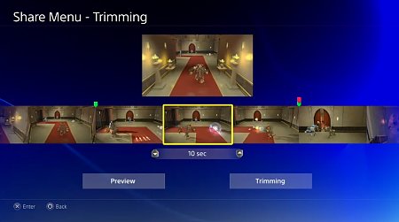 Sony says recording game-play is simple with the new user interface. You can choose a segment of game-play and upload the video in the background while continuing to play.
Sony says recording game-play is simple with the new user interface. You can choose a segment of game-play and upload the video in the background while continuing to play.