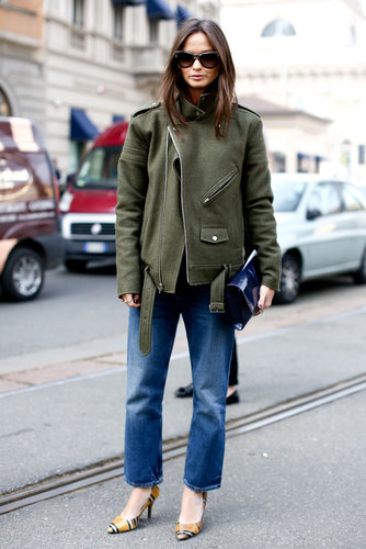 Proof that it doesn't take a lot; sometimes just a great jacket, easy denim, and posh heels deliver impeccably chic results.
Proof that it doesn't take a lot; sometimes just a great jacket, easy denim, and posh heels deliver impeccably chic results.