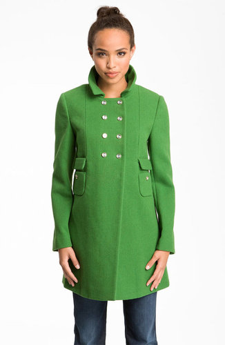 Calvin Klein High Double Breasted Textured Peacoat