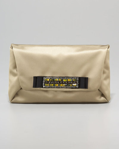 Lanvin Mai Tai Satin Clutch Bag